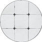 36" Black Round Iron Framed Antiqued Glass Accent Mirror