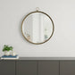 28" Gold Round Iron Framed Accent Mirror