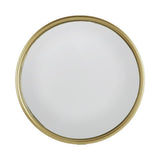 15" Gold Round Iron Textured Framed Accent Mirror