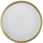 15" Gold Round Iron Textured Framed Accent Mirror