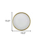 15" Gold Round Iron Textured Framed Accent Mirror