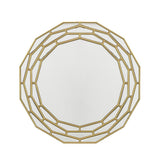 35" Gold Round Framed Accent Mirror