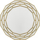 35" Gold Round Framed Accent Mirror