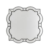 32" Clear Scalloped Glass Framed Accent Mirror