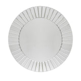 24" Clear Round Beveled Glass Framed Accent Mirror