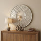 31" Silver Round Dimensional Thick Frame Accent Mirror