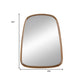 37" Brown Solid Wood Novelty Framed Accent Mirror