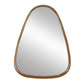 37" Brown Abstract Wood Framed Accent Mirror