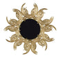37" Gold Abstract Sunburst Iron Framed Accent Mirror