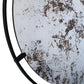 32" Black Round Iron Framed Accent Mirror