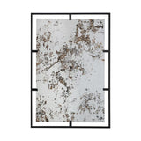 32" Black Iron Framed Antiqued Glass Accent Mirror
