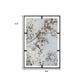 32" Black Iron Framed Antiqued Glass Accent Mirror