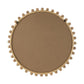 34" Brown Abstract Wood Framed Accent Mirror