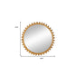 34" Brown Abstract Wood Framed Accent Mirror