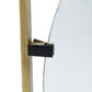 32" Gold Square Iron Framed Accent Mirror
