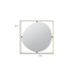 32" Gold Square Iron Framed Accent Mirror