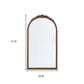 42" Brown Crowned Top Antiqued Glass Arch Framed Accent Mirror