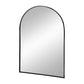 36" Black Arch Metal Framed Accent Mirror