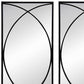 Set of Three Black Iron Framed Accent Mirror