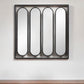 36" Black Square Iron Framed Accent Mirror