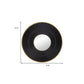 32" Black And Gold Round Wood And Metal Framed Accent Mirror