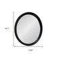 20" Black Round Wood Framed Accent Mirror
