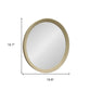 20" Cream Round Wood Framed Accent Mirror