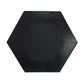 19" Black Hexagon Wood Framed Accent Mirror