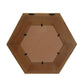 19" Natural Hexagon Solid Wood Framed Accent Mirror