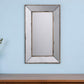 24" Silver Framed Antiqued Accent Mirror