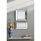 20" Silver Framed Antiqued Accent Mirror