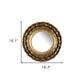 16" Gold Round Iron Framed Accent Mirror