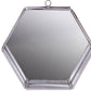 8" Silver Hexagon Steel Framed Accent Mirror