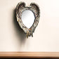 22" Antiqued Gold Heart Resin Framed Accent Mirror