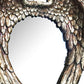 22" Antiqued Gold Heart Resin Framed Accent Mirror