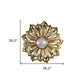 36" Gold Metal Flower Framed Accent Mirror