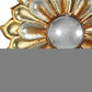 36" Gold Metal Flower Framed Accent Mirror