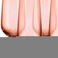Set of Four Coral Crystal Narrow Stemmed Champagne Flutes