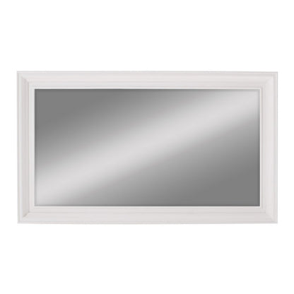 28" White Solid Wood Framed Full Length Hanging Mirror