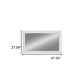 28" White Solid Wood Framed Full Length Hanging Mirror