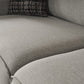 90" Light Gray Linen Sleeper Sofa With Toss Pillows