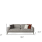 90" Light Gray Linen Sleeper Sofa With Toss Pillows