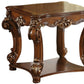 26" Cherry Manufactured Wood And Solid Wood Square End Table With Shelf