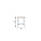 24" Chrome And White Oak Manufactured Wood And Metal Round End Table
