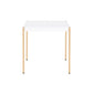 24" Gold And White Manufactured Wood Square End Table