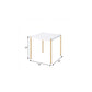 24" Gold And White Manufactured Wood Square End Table