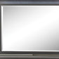 39" Gunmetal Lighted Wood Framed Mounted Dresser Mirror