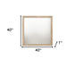 40" Natural Square Wood Framed Accent Mirror
