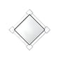 45" Gray And Black Abstract Metal Framed Accent Mirror