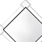 45" Gray And Black Abstract Metal Framed Accent Mirror